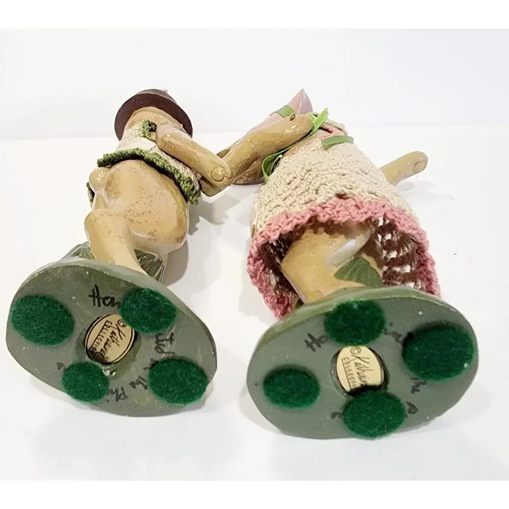 Katherines Collection Wayne Kleski Pair Mr and Mrs Bunny Rabbit Figurines Rare